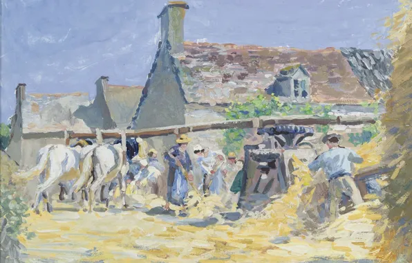 1876, Haymaking in Monfumo, Ludovic Piette, Louis Plett