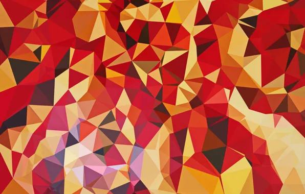 Light, line, red, paper, yellow, triangles, texture, bending