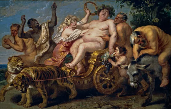 Picture picture, mythology, The Triumph Of Bacchus, Cornelis de Vos