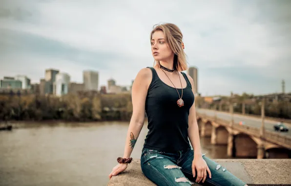 Picture girl, the city, portrait