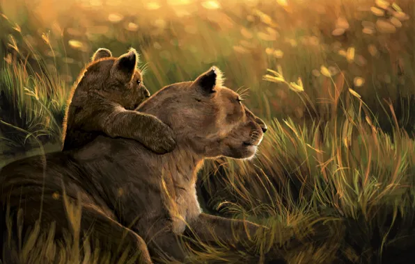 Nature, Art, Lions