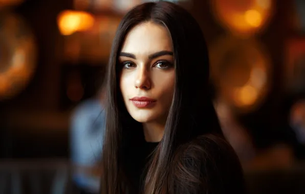 Look, girl, model, hair, portrait, beautiful, bokeh, Rafael Khalilov