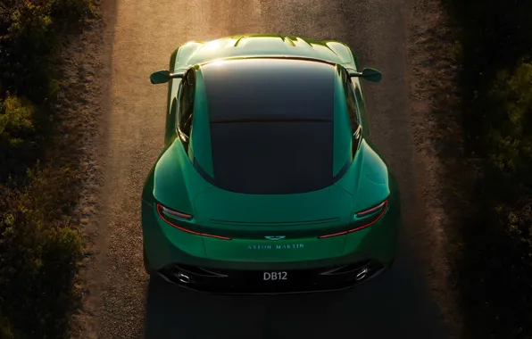 Aston Martin, sports coupe, rear view, top view, 2023, sports coupe, Aston Martin DB12, DB12