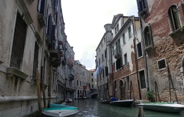 Picture street, building, home, boats, Italy, Venice, channel, Italy