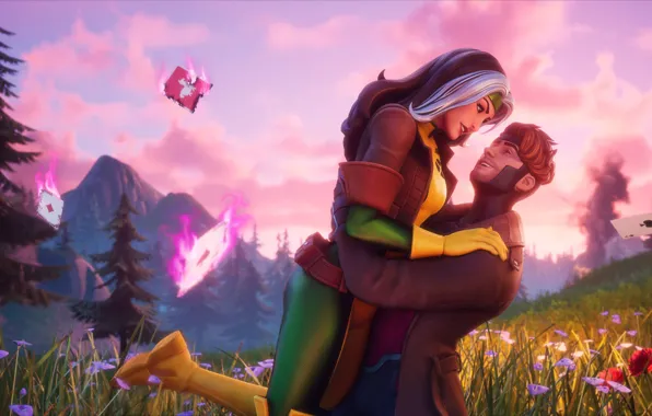 Love, love, X-Men, GAMBIT, Rogue, x-men, x men, LOVE