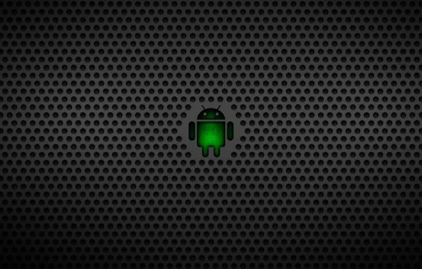 Picture robot, logo, logo, Android, android, dark, google