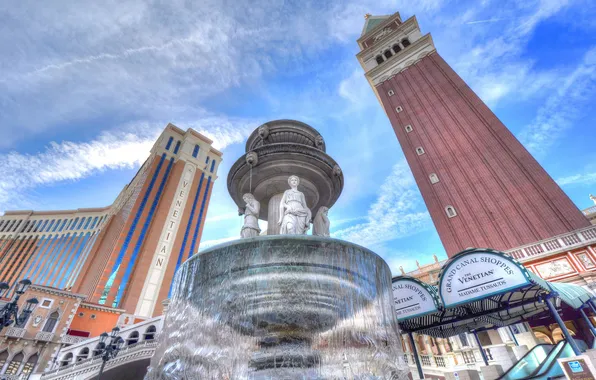 Picture tower, Las Vegas, Venice, USA, Nevada, casino
