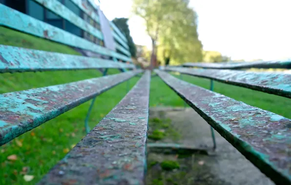 Picture paint, rust, bench, Bench