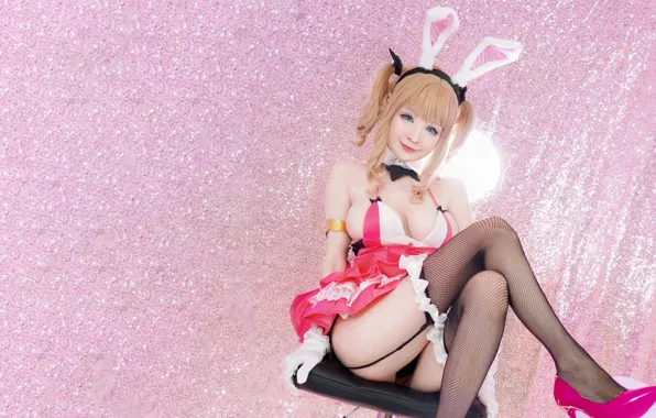 Girl, sexy, lingerie, ass, pantsu, cleavage, panties, thighhighs
