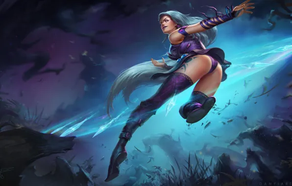 Girl, Fantasy, Assassin, League of Legends, Illustration, LOL, Character, Characters