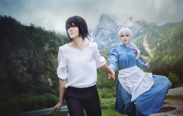 Anime, cosplay, Howl, Sophie Hatter, Howl no Ugoku Shiro