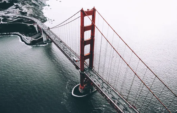Picture bridge, USA, the view from the top, San Francisco