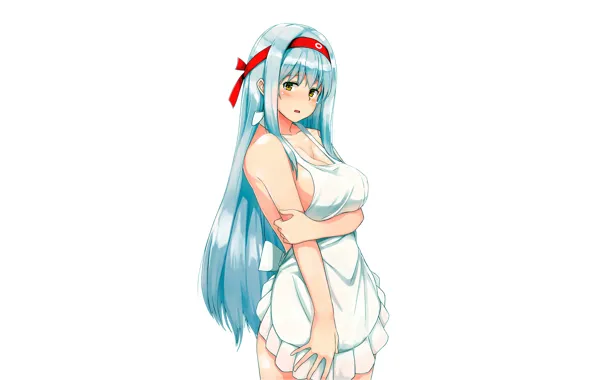Girl, sexy, cleavage, long hair, boobs, anime, beautiful, pretty