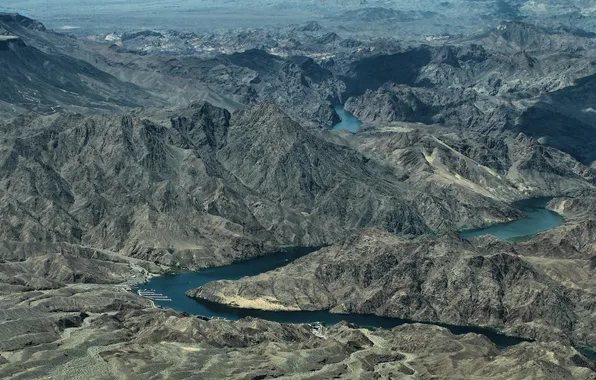 Mountains, skyline, Mojave Desert, Mojave Desert
