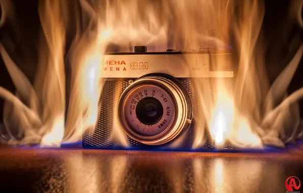 Picture macro, fire, the camera, lens
