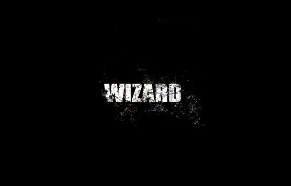 Black, minimalism, logo, black, wizard