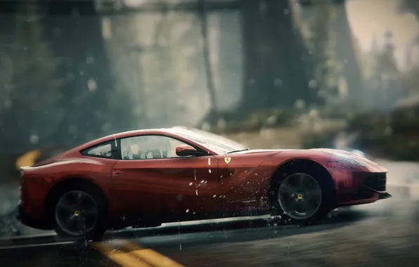 Picture road, background, race, blur, Need for Speed Rivals, The Ferrari F12 Berlinetta