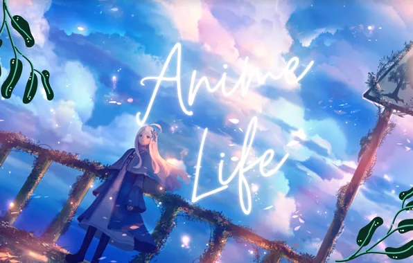 Girl, Anime, Cold, Early in the morning, Wearing coat