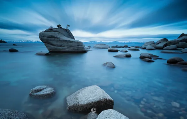 The sky, excerpt, CA, USA, state, mountain range Sierra Nevada, fresh lake Tahoe