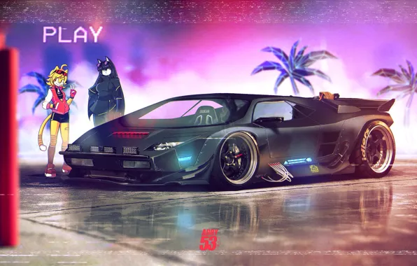 Cyberpunk Supercar Desktop Wallpaper - Supercar Wallpaper 4K