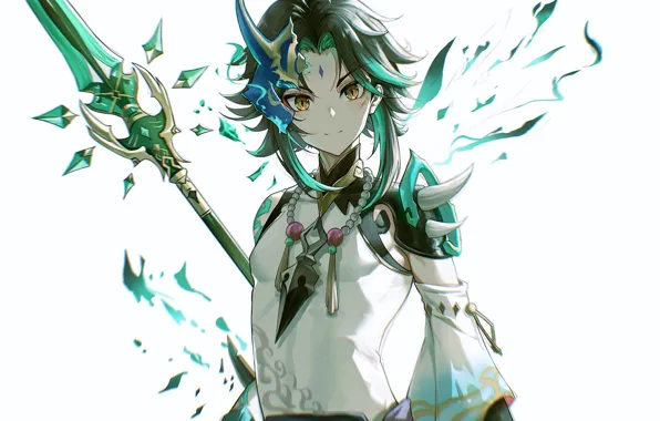 Spear, guy, Xiao, Genshin Impact