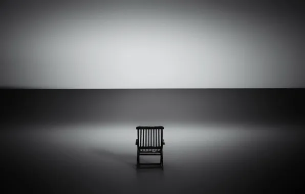Picture light, shadow, chair