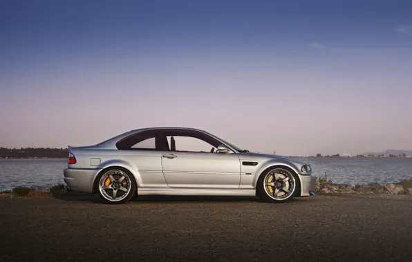 Picture bmw, sky, sunset, e46, m3