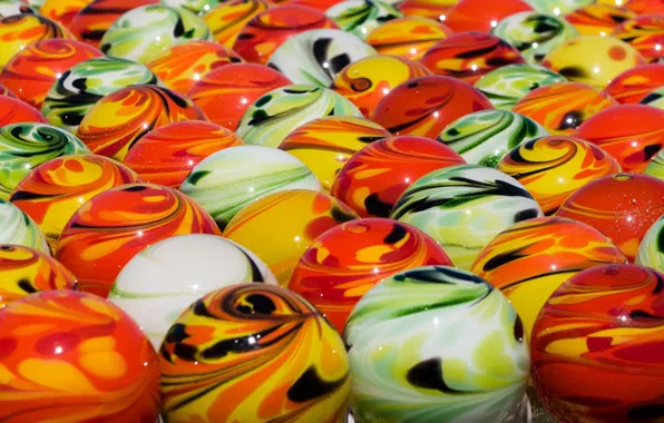 Picture balls, macro, texture, glass beads