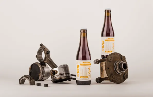 Bottle, studs, spare parts, Gzub Craft Brewery, Beer Design