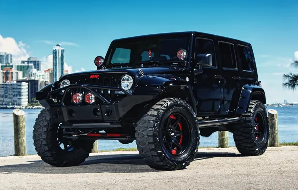 Red, black, with, and, leather, diamond, interior, Wrangler