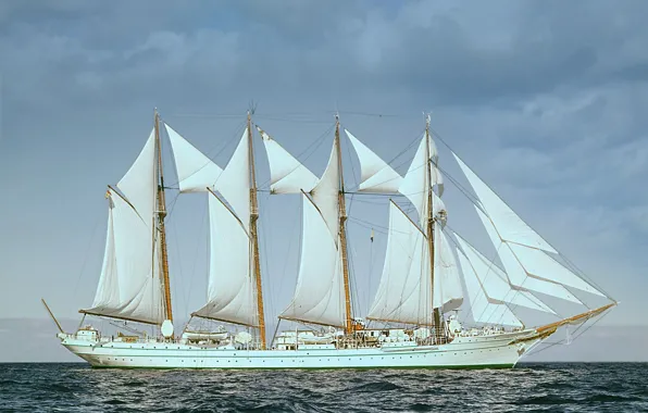 Sea, the sky, romance, sailboat, the magic of sails