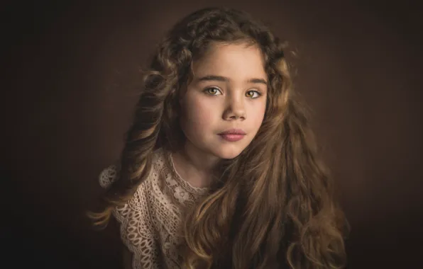 Picture portrait, girl, brown-eyed, Aitana