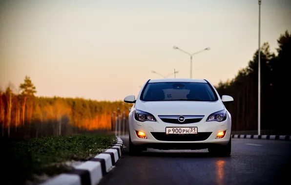 Picture road, lights, track, OPEL