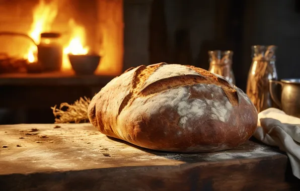 Fresh, bread, delicious, table