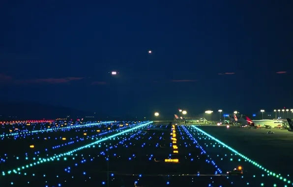 Lights, Runway, Airport