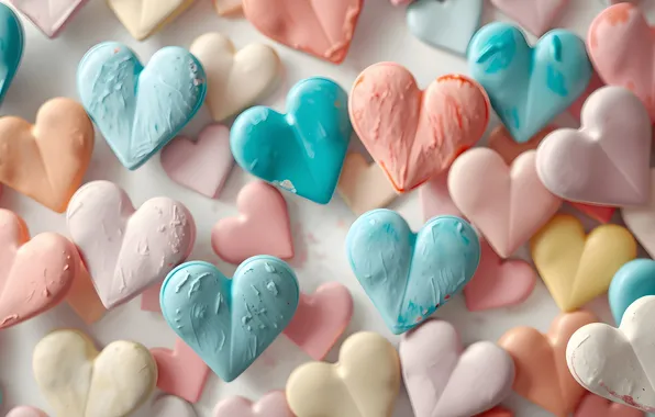 Love, holiday, heart, heart, hearts, heart, Valentine's Day, AI art