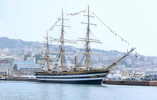 The Italian Navy, Amerigo Vespucci, training sailboat