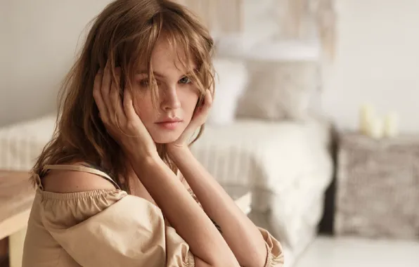 Picture look, girl, face, model, Anastasia Shcheglova, Hannes Walendy