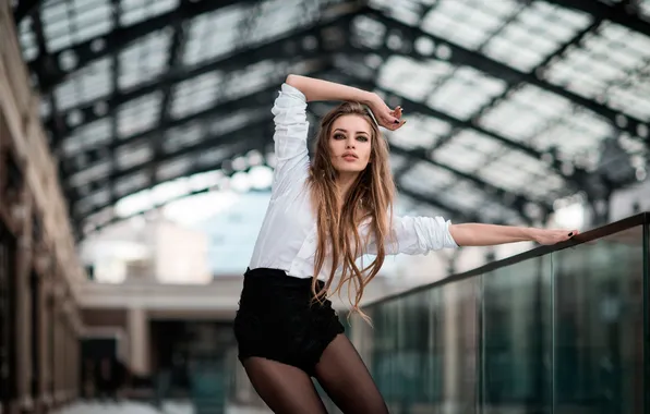 Picture girl, movement, dance, blouse