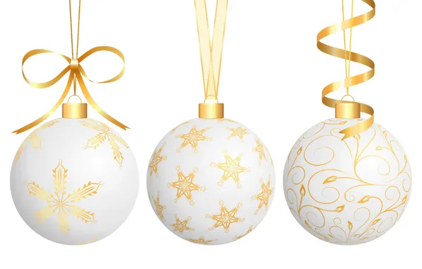 Tape, white background, year, new, Christmas balls