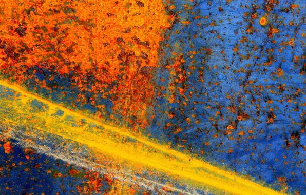 Orange, blue, Spot