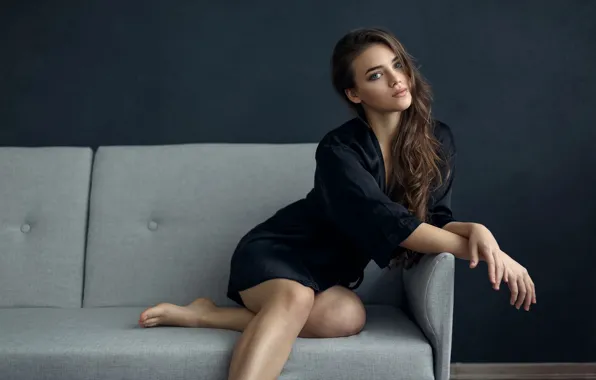 Look, pose, wall, model, portrait, makeup, figure, dress