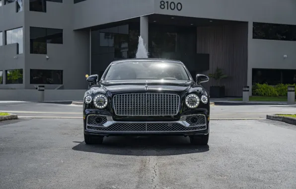 Black, Flying Spur, Front view