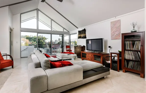 Picture design, the city, style, interior, penthouse, living room