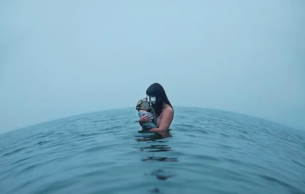 Picture girl, doll, the suit, in the water, Lichon, Meaningless is meaningful
