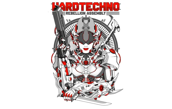 Picture style, music, figure, robot, vector, armor, costume, cyborg