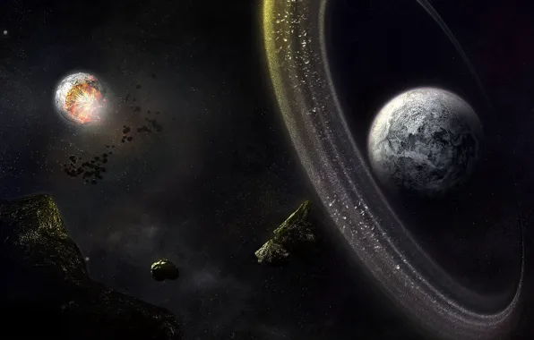 Planet, asteroids, belt