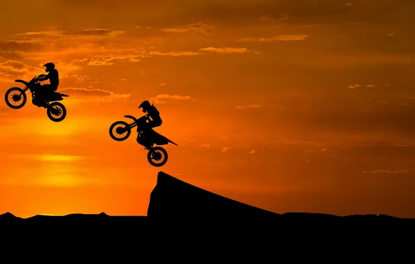 The SKY, FLIGHT, SUNSET, SILHOUETTES, SPRINGBOARD, cross, ENDURO