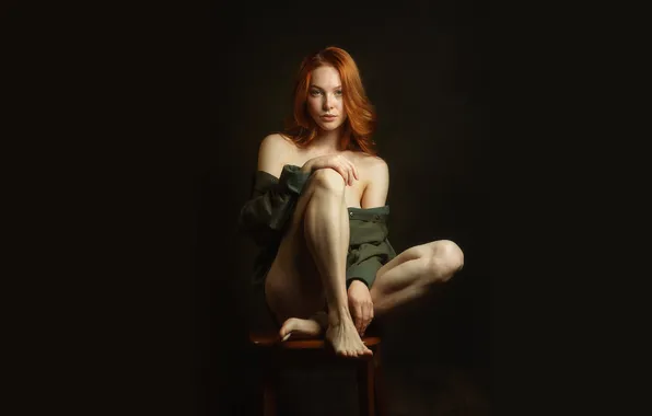 Look, sexy, pose, model, body, makeup, hairstyle, shirt