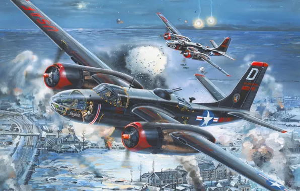 USAF, Attack, Invader, Strike Aircraft, A-26, Middle bomber